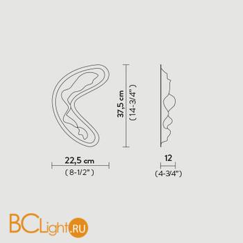 Настенный светильник Slamp Crocco WALL S GREY CRO14APP0001E_000 - Схема