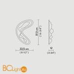 Настенный светильник Slamp Crocco WALL S RED CRO14APP0001R_000 - Схема