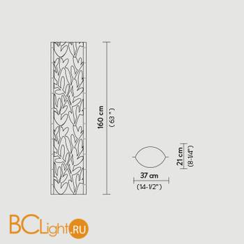 Напольный светильник Slamp Dafne FLOOR TUB14PTU0004__DAF - Схема