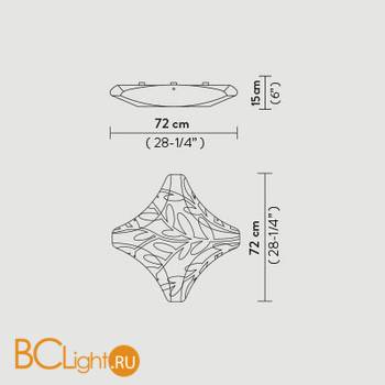 Потолочный светильник Slamp Dafne CELING L DAF14PLF0003__DAF - Схема
