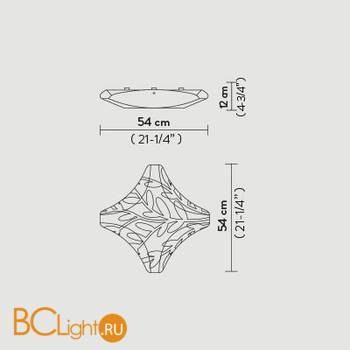 Потолочный светильник Slamp Dafne CELING M DAF14PLF0002__DAF - Схема
