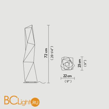 Напольный светильник Slamp Diamond FLOOR M DIA39TAV0002J - Схема