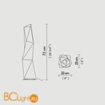 Напольный светильник Slamp Diamond FLOOR M DIA39TAV0002J - Схема