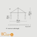 Подвесной светильник Slamp Dimple SUSPENSION TRIO BLUE DIM91SOS0008B_000 - Схема
