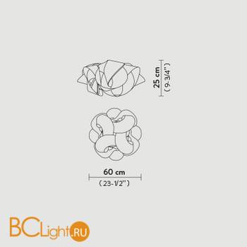 Потолочный светильник Slamp Fabula CEILING L FAB90PLF0003LE000 - Схема