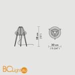 Настольный светильник Slamp Faretto TABLE BLACK FAR14TAV0000N_000 - Схема