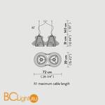 Подвесной светильник Slamp Faretto SUSPENSION DOUBLE WHITE FAR14SOS0007W_000 - Схема