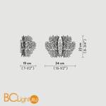 Настенный светильник Slamp Fiorella WALL WHITE FIO14APP0001W_000 - Схема