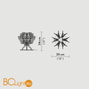 Настольный светильник Slamp Fiorellina TABLE COPPER FIO14TAV0001RA - Схема