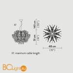 Подвесной светильник Slamp Fiorella SUSPENSION MINI GOLD FIO14SOS0002O_000 - Схема