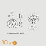 Подвесной светильник Slamp Flora SUSPENSION M BLU FLO85SOS0002B_000 - Схема