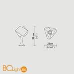 Настольная лампа Slamp Gemmy Prisma TABLE S RUBIN GEM04TAV0001LCR - Схема