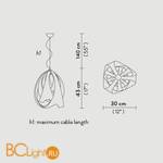 Подвесной светильник Slamp Goccia SUSPENSION OPAL GOC76SOS0000WB - Схема