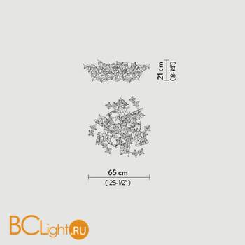 Потолочный светильник Slamp Hanami CEILING HAN78PLF0000LE000 - Схема