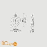 Настенный светильник Slamp Illuminati CUORE ILL14APPC001R_000 - Схема