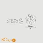 Потолочный светильник Slamp La belle etoile CEILING ETO78PLF0001W_000 - Схема