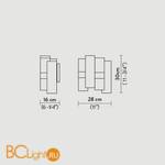 Настенный светильник Slamp La lollo APPLIQUE MACKINTOSH LAL87APP0000MC000 - Схема