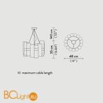 Подвесной светильник Slamp La lollo SUSPENSION M GRADIENT LAL87SOS0000GR000 - Схема