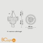 Подвесной светильник Slamp La lollo SUSPENSION XL GRADIENT LAL87SOS0004GR000 - Схема