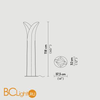 Напольный светильник Slamp Las palmas FLOOR L PAL13PFO0003__PAL - Схема