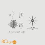 Подвесной светильник Slamp Lillibet SUSPENSION S FUME LIL14SOS0001FT000 - Схема