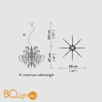 Подвесной светильник Slamp Lillibet SUSPENSION BLACK LIL14SOS0000NT - Схема