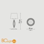 Настольная лампа Slamp Liza TABLE PEWTER LIZ86TAV0000PE000 - Схема