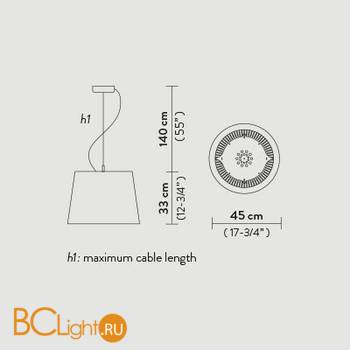 Подвесной светильник Slamp Liza SUSPENSION PRISMA LIZ86SOS0000LE000 - Схема