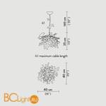 Подвесной светильник Slamp Lui SUSPENSION GOLD LUI78SOS0000OF - Схема