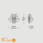 Настенный светильник Slamp Medusa WALL BLACK MED14APP0000NT - Схема