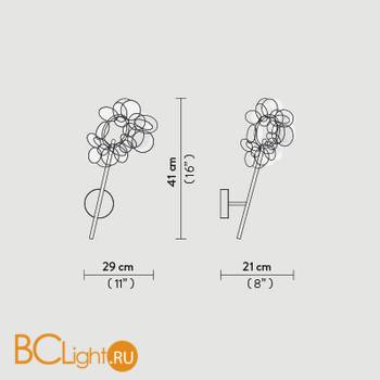Бра Slamp Mille bolle WALL BOL78APP0000U - Схема