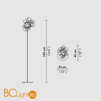 Торшер Slamp Mille bolle FLOOR BOL78PST0000U - Схема