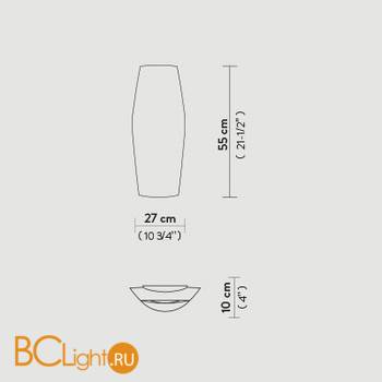 Настенный светильник Slamp Mirage WALL MIR55APP0000LE000 - Схема