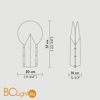 Настольная лампа Slamp Moon 25th Anniversary TABLE Black MOO89TAV0000N_000 - Схема