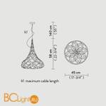 Подвесной светильник Slamp Supermorgana SUSPENSION GOLD/WHITE SMO76SOS0000WG000 - Схема