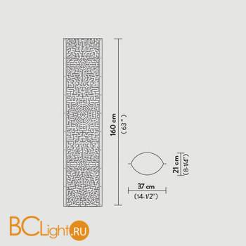 Напольный светильник Slamp The lightning archives PERISHED TUB93PTU0004__PER - Схема