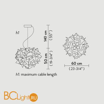 Подвесной светильник Slamp Veli SUSPENSION LARGE COPPER VEL78SOS0003RA000 - Схема