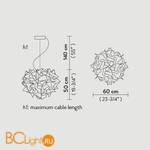 Подвесной светильник Slamp Veli SUSPENSION LARGE COPPER VEL78SOS0003RA000 - Схема