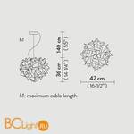 Подвесной светильник Slamp Veli SUSPENSION COUTURE VEL78SOS0001BW000 - Схема