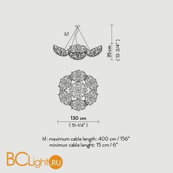 Подвесной светильник Slamp Veli 7 SUSPENSION SILVER VEL78SOS0006S_000 - Схема