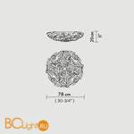 Потолочный светильник Slamp Veli CEILING LARGE CHARCOAL VEL78PLF0003N_000 - Схема