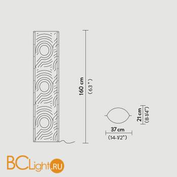 Напольный светильник Slamp Venti FLOOR TUB59PTU0004__VEN - Схема