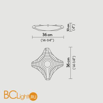 Потолочный светильник Slamp Venti CELING SMALL VEN59PLF0001__VEN - Схема