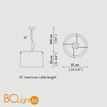 Подвесной светильник Slamp Woody SUSPENSION PURPLE WOO77SOS0000V_000 - Схема