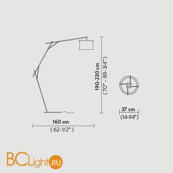 Торшер Slamp Woody FLOOR WHITE WOO77PFO0000W_000 - Схема