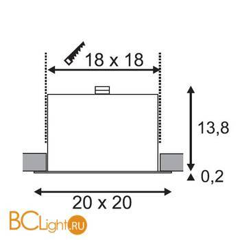 Встраиваемый спот (точечный светильник) SLV Aixlight 154622 - Схема