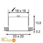 Встраиваемый спот (точечный светильник) SLV Aixlight 154622 - Схема