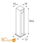 Садово-парковый фонарь SLV Arrock 231440 - Схема