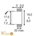 Встраиваемый спот (точечный светильник) SLV Bedside 146250 - Схема