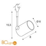 Трековый светильник SLV Bima 185450 - Схема